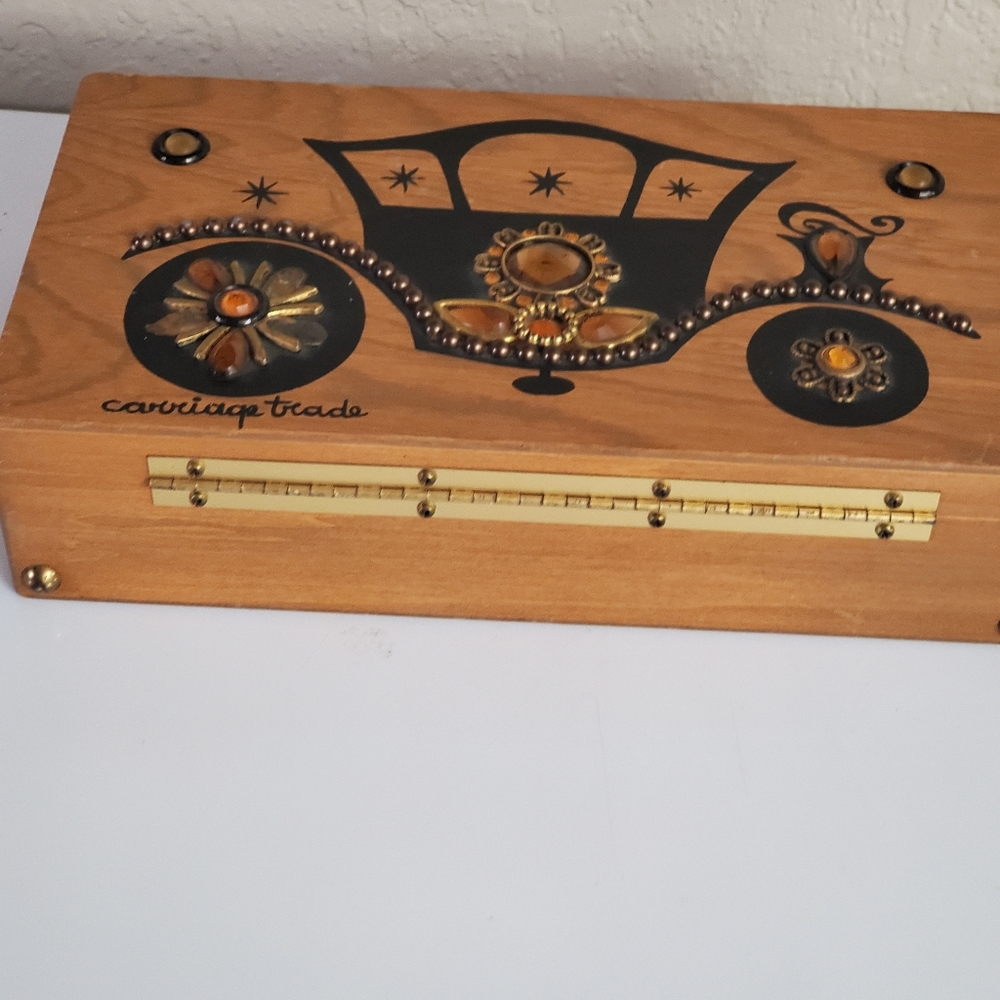 Vintage Enid Collins Of Texas Wooden Handbag Purse "Carriage Trade" Collectible - Picture 9 of 10